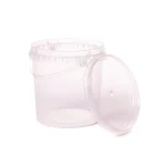 Galeata transparenta 0.58L+capac, set 10 buc.