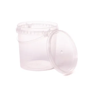 Galeata transparenta 0.58L+capac, set 10 buc.