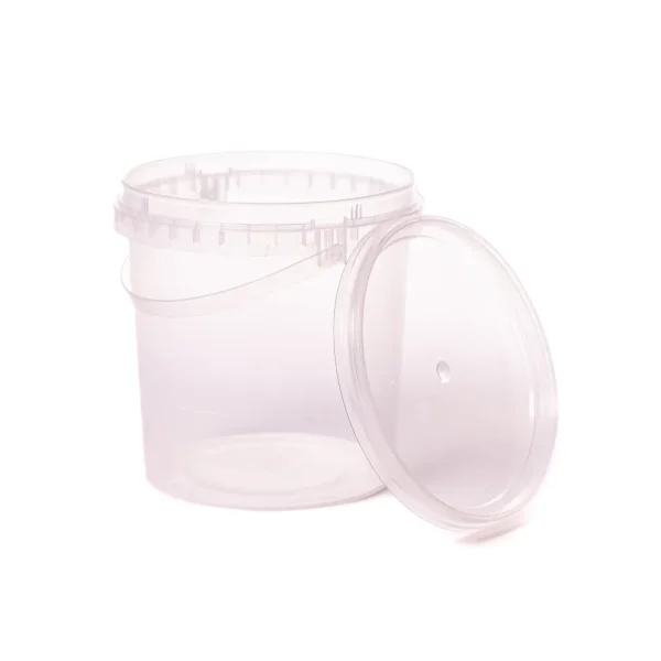 Galeata transparenta 0.58L+capac, set 10 buc.