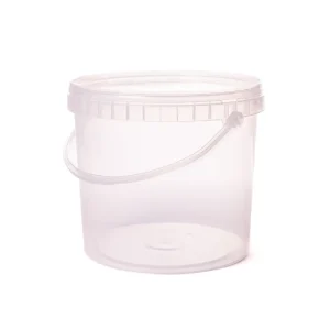 Galeata transparenta 5.5L + capac, set 5 buc.