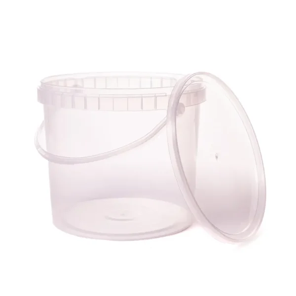 Galeata transparenta 5.5L + capac, set 5 buc.