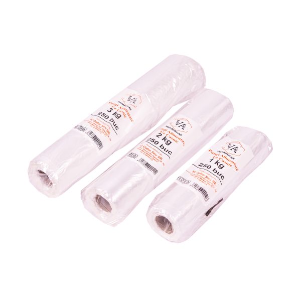 Pungi alimentare pe rola 3 kg, 250 buc.