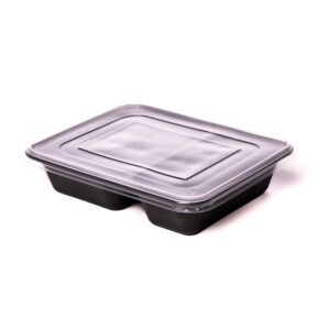 Caserole meniu 2 compartimente – capac plat, bax 200 buc.