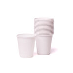 Pahare 160 ml albe – 10x50 buc