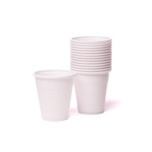 Pahare 160 ml albe – 10x50 buc