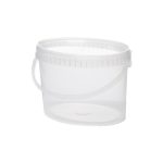 Găleată transparentă 3,6 L + capac, set 5 buc.