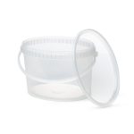 Găleată transparentă 3,6 L + capac, set 5 buc.