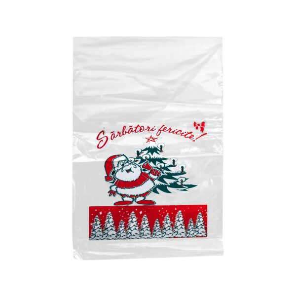 Pungi BOPP cu Moș, 100 bucăți/set